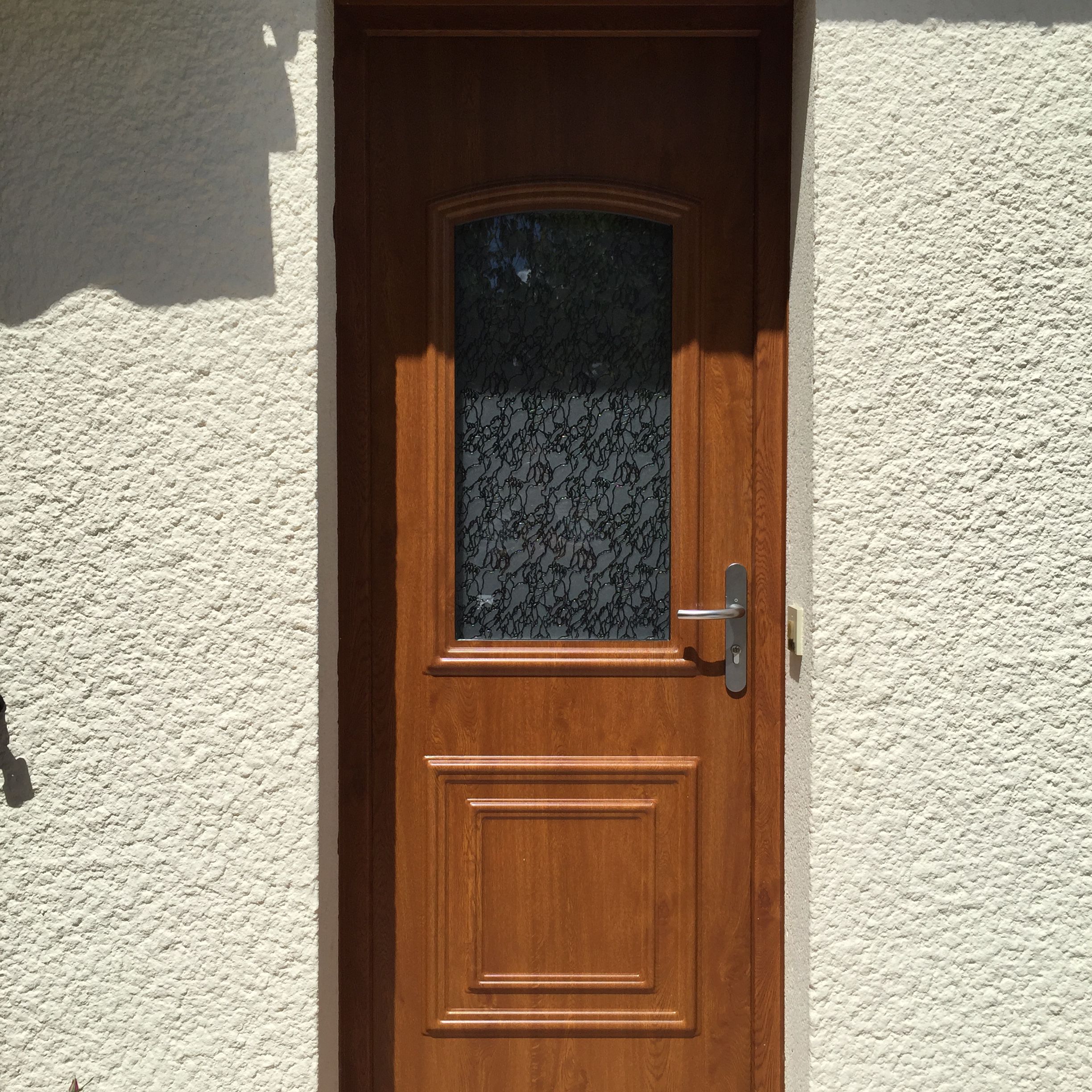 porte pvc imitation bois chene dore fenetrea